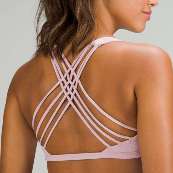 lululemon athletica Other - Lululemon Free To Be Ribbed Bra Pink Peony